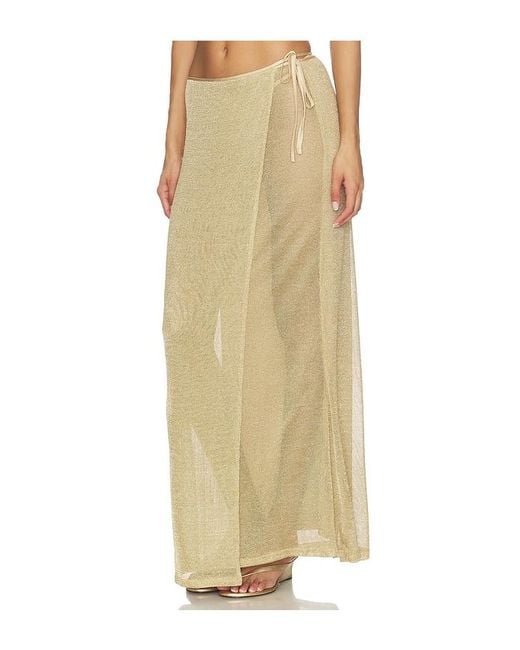 Tiger Mist Natural Cyrene Tie Maxi Skirt