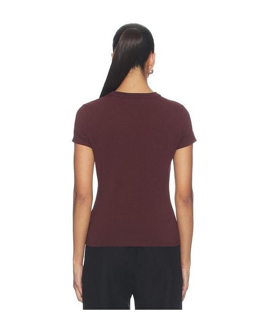 Veronica Beard Red Devin V-Neck Tee