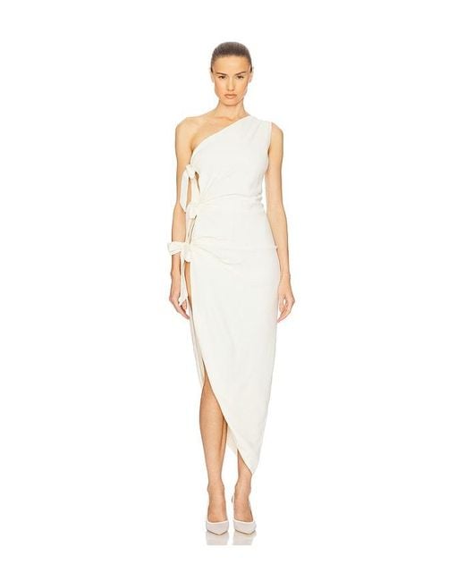 Helsa Natural The Seline Dress With Bows