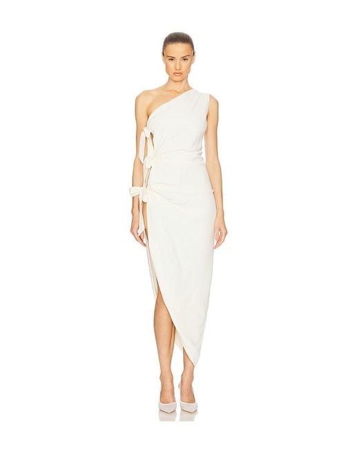 Helsa The Seline Dress With Bows Natural
