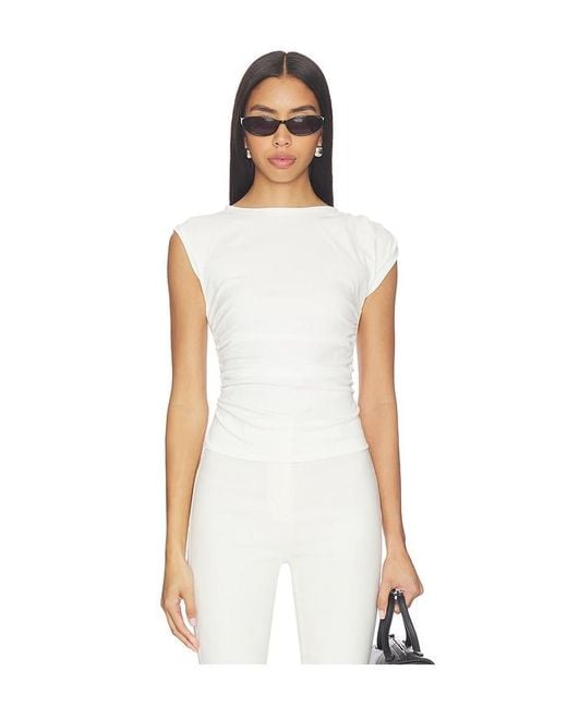 ALL THE WAYS White Lurice Muscle Tee