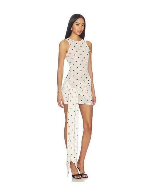 With Harper Lu White Mesh Wrap Mini Dress