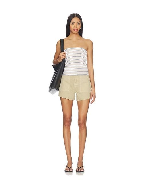 Enza Costa Natural Stripe Classic Bandeau Top