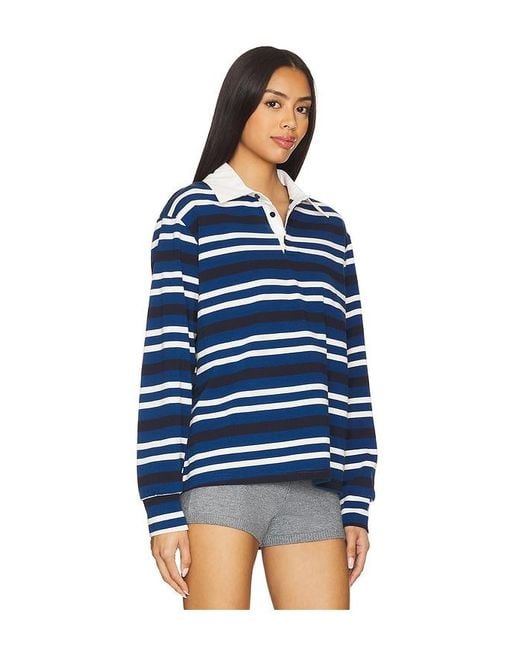 superdown Blue Sashia Polo Top