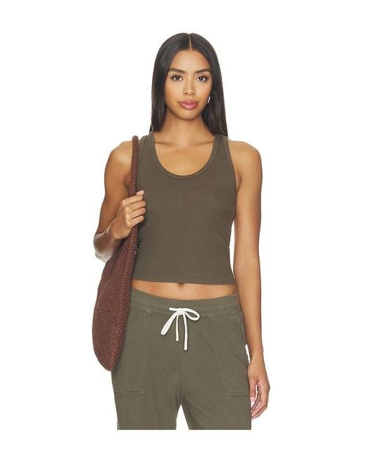 PERFECTWHITETEE Green Blondie Structured Rib Bra Friendly Tank