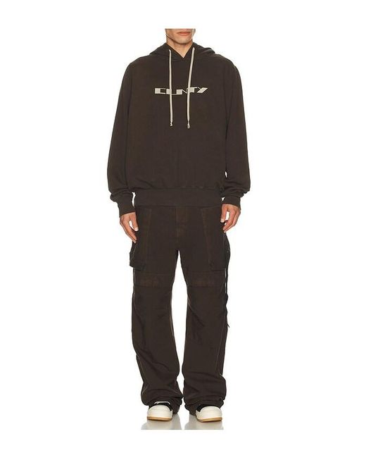 Rick Owens Black Oversized Hoodie for men