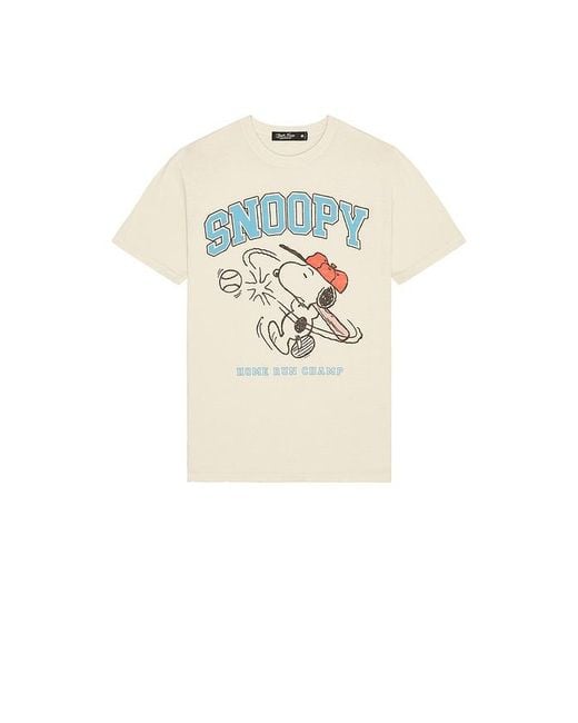 Junk Food Multicolor Snoopy Home Run Champ Tee for men