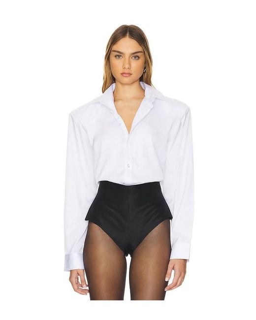 The Dolls House White Toni Bow Tie Shirt