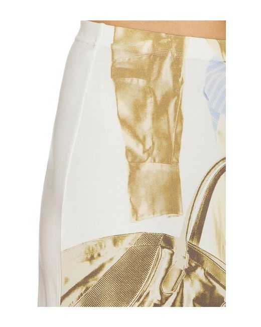 MARRKNULL White Printed Skirt