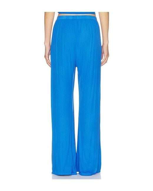 Michael Lauren Blue Laguna Wide Leg Pant With Snaps