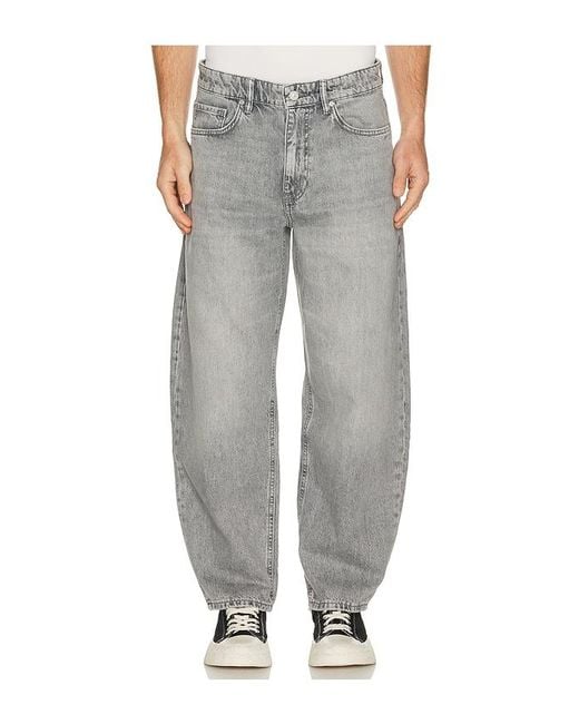 AllSaints Gray Barrel Trash Jeans for men
