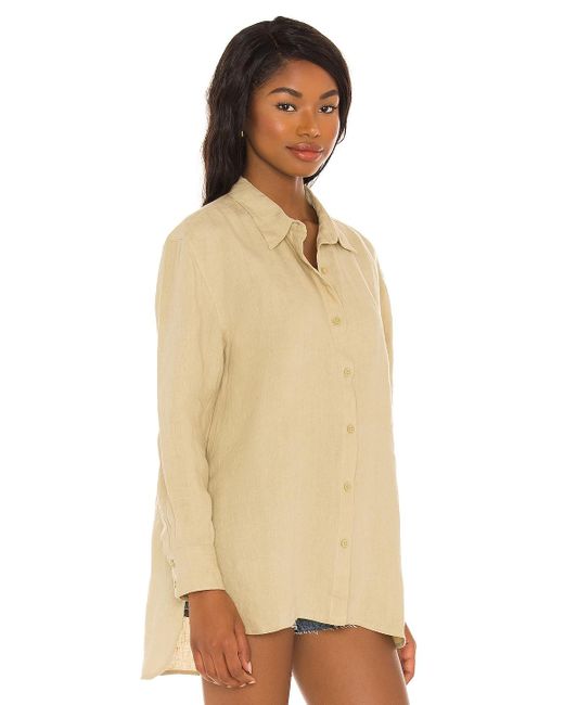 Seafolly Beach Linen Shirt in Olive 