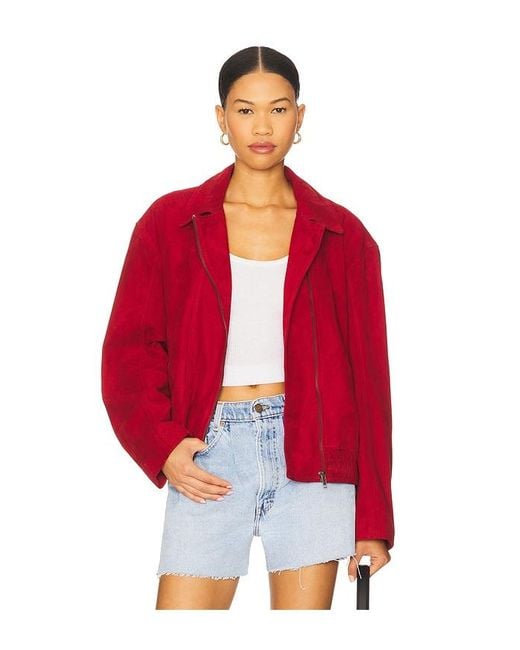 Urban Outfitters Red X Revolve Rex Bomber Jacket