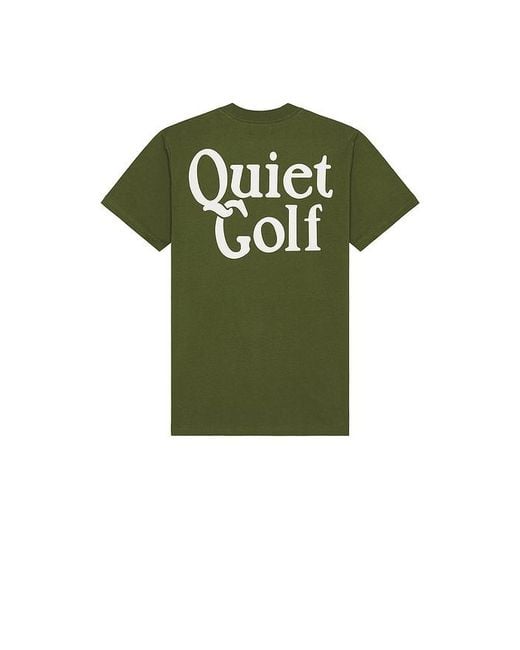 Quiet Golf Green Heritage Stack Tee for men