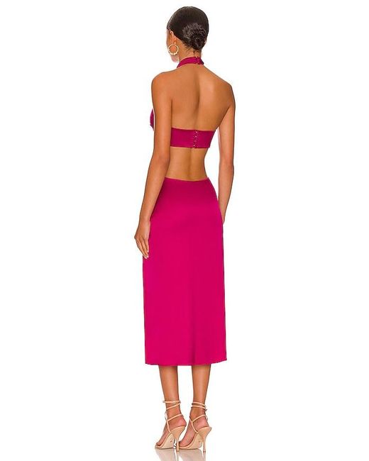 Camila Coelho Pink Abigale Midi Dress