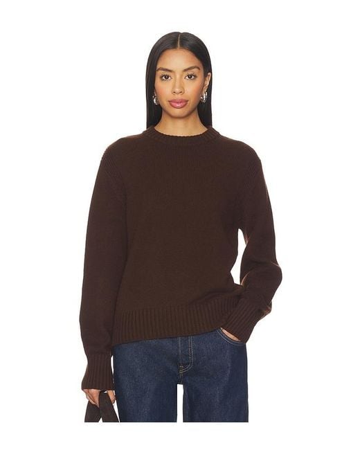 ALIGNE Brown Pullover Mit Rundhalsausschnitt Dion