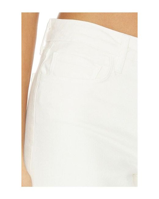 L'Agence White Joanne Wide Leg Jeans
