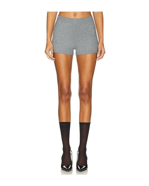 GUIZIO Blue Calesia Knit Shorts