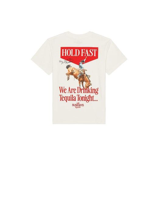 Los Sundays White The Hold Fast Tee for men