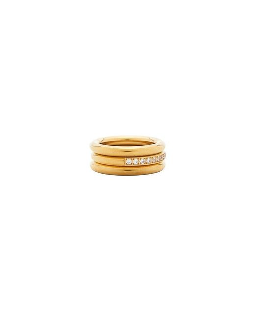 Natalie B. Jewelry White Tessa Trio Ring Set