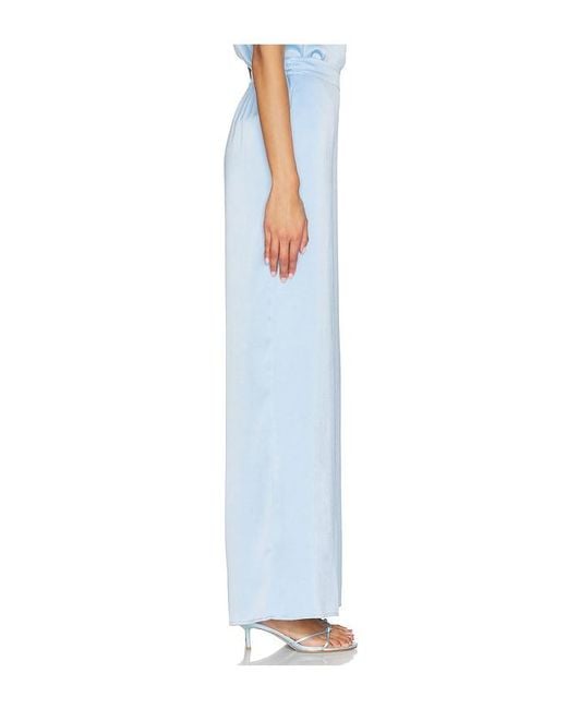 Generation Love Blue Kelela Hammered Satin Pants