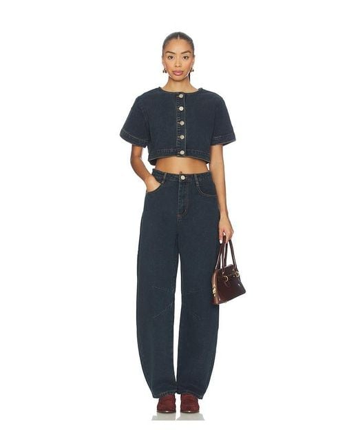 SNDY'S Blue Tilla Denim Top