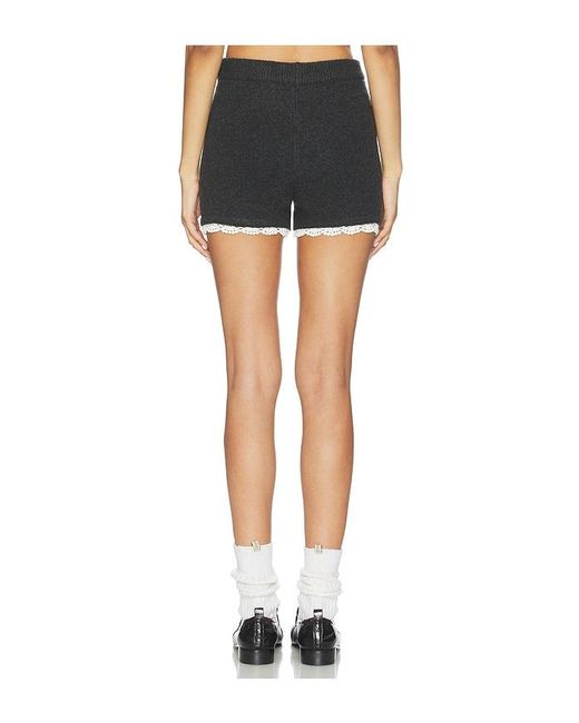Line & Dot Black Inara Knit Shorts