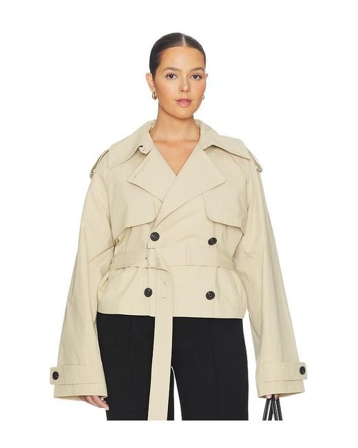 L'academie Natural 'Academie Kimmi Cropped Trench Jacket