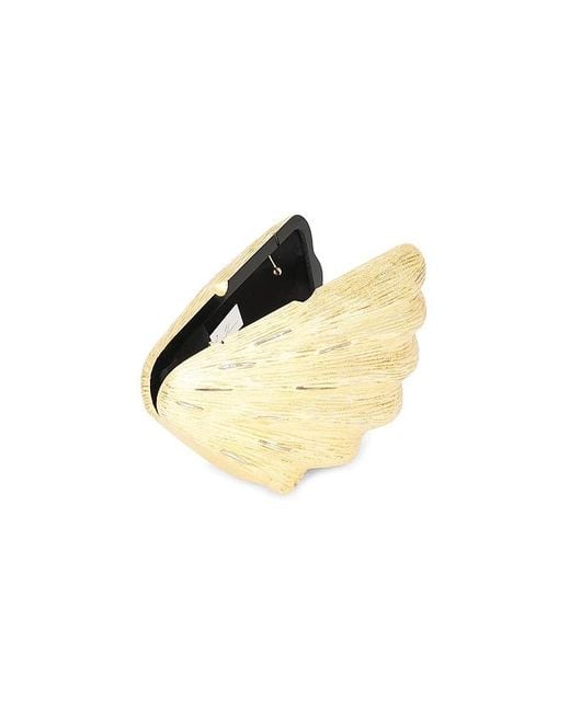 Emm Kuo White Saline Fan Shaped Evening Clutch