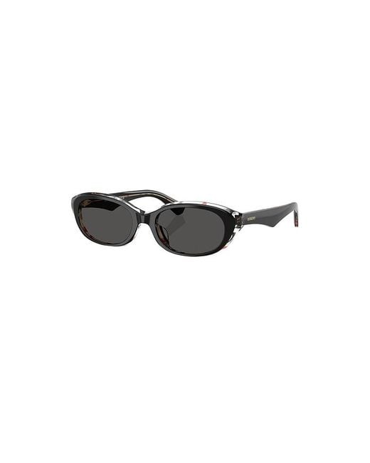Burberry Black Oval Sunglasses