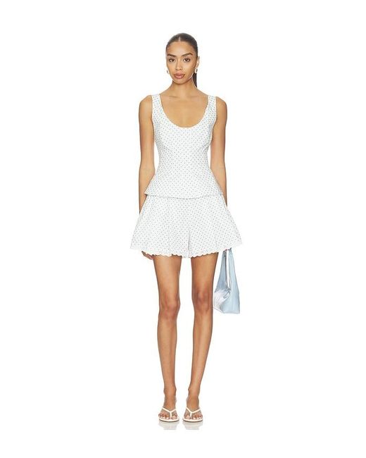 Caroline Constas White Brielle Sleeveless Top