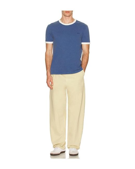 A.P.C. Blue Contrast T-Shirt for men