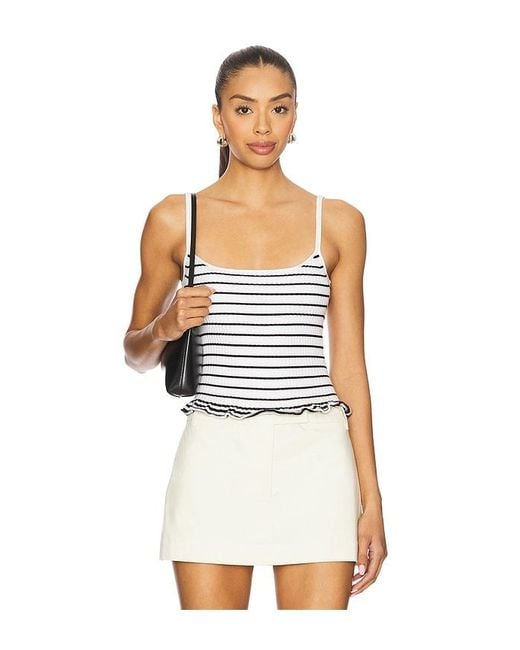 L'academie White 'Academie Nicole Ribbed Tank