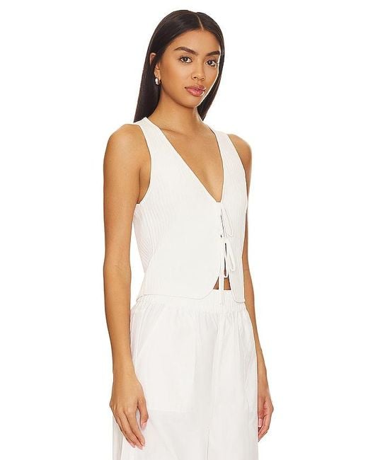 Show Me Your Mumu White Time Out Tie Top