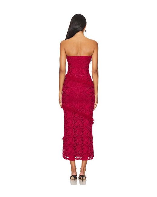 MORE TO COME Red Xandra Maxi Dress