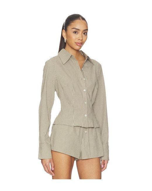 Silas Button Down Top en Neutral superdown en coloris Natural