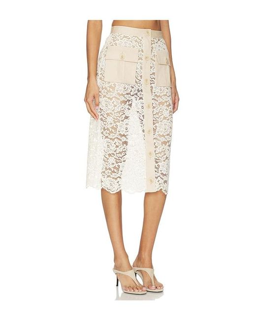 L'Agence Natural Shae Below Knee Skirt