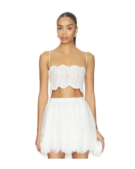 V. Chapman White Shiloh Cropped Top