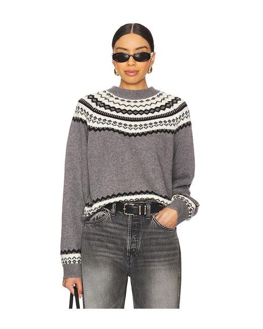 Tularosa Gray Kiva Fairisle Sweater