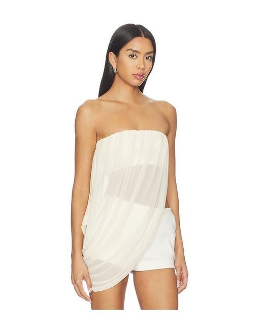 superdown White Elodie Strapless Top