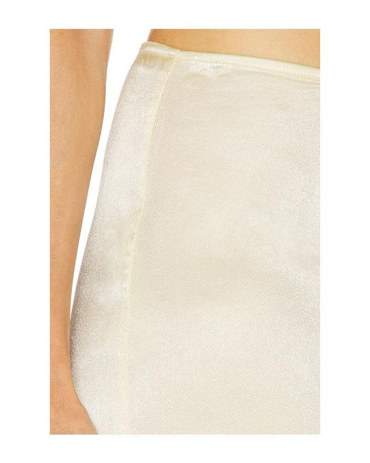 Bardot White Devin Mid Rise Satin Pant