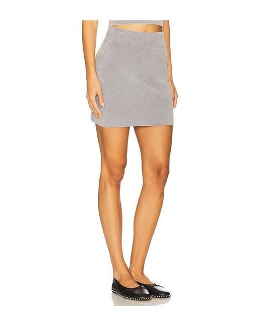 Alexander Wang Gray Mini Skirt With Embossed Logo