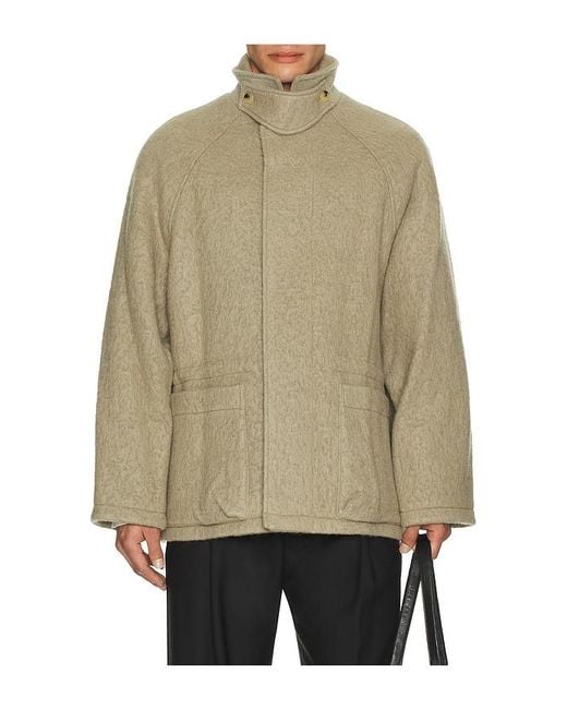 LE17SEPTEMBRE Natural Wool Hunting Half Coat for men
