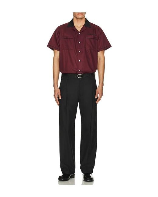 MIDNIGHT RODEO Red Bowler Shirt for men
