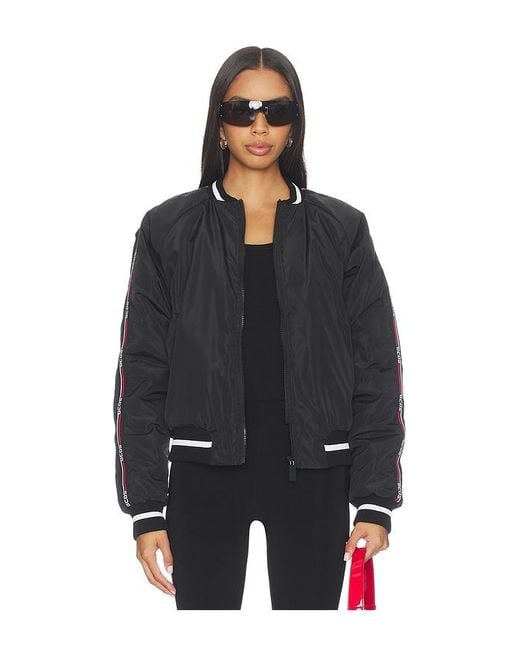 Gcds Black Logo Tape Nylon Bomber