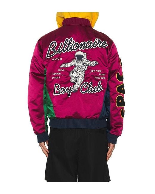 BBCICECREAM Pink Space Suit Bomber Jacket for men