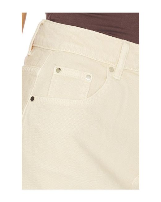 SNDY'S White Cole Denim Mini Skirt
