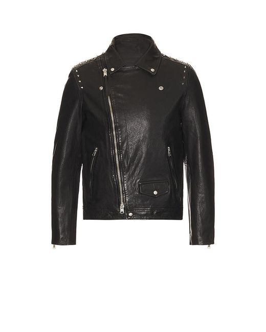 AllSaints Black Crow Biker Jacket for men