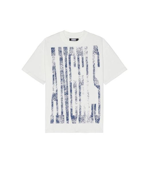 RENOWNED White Angel Distressed Tee for men