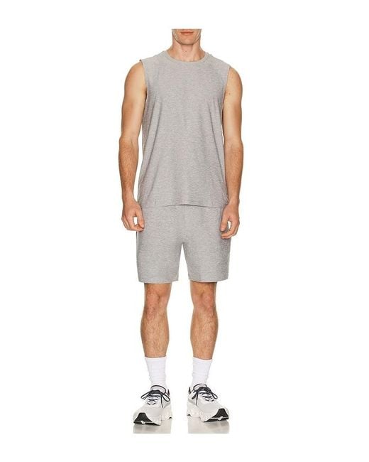 Beyond Yoga Gray Featherweight Free Flo Muscle Tank for men